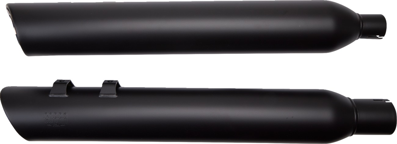 Black 909-Twins 4" Slip On Exhaust Mufflers For M8 Touring - Click Image to Close