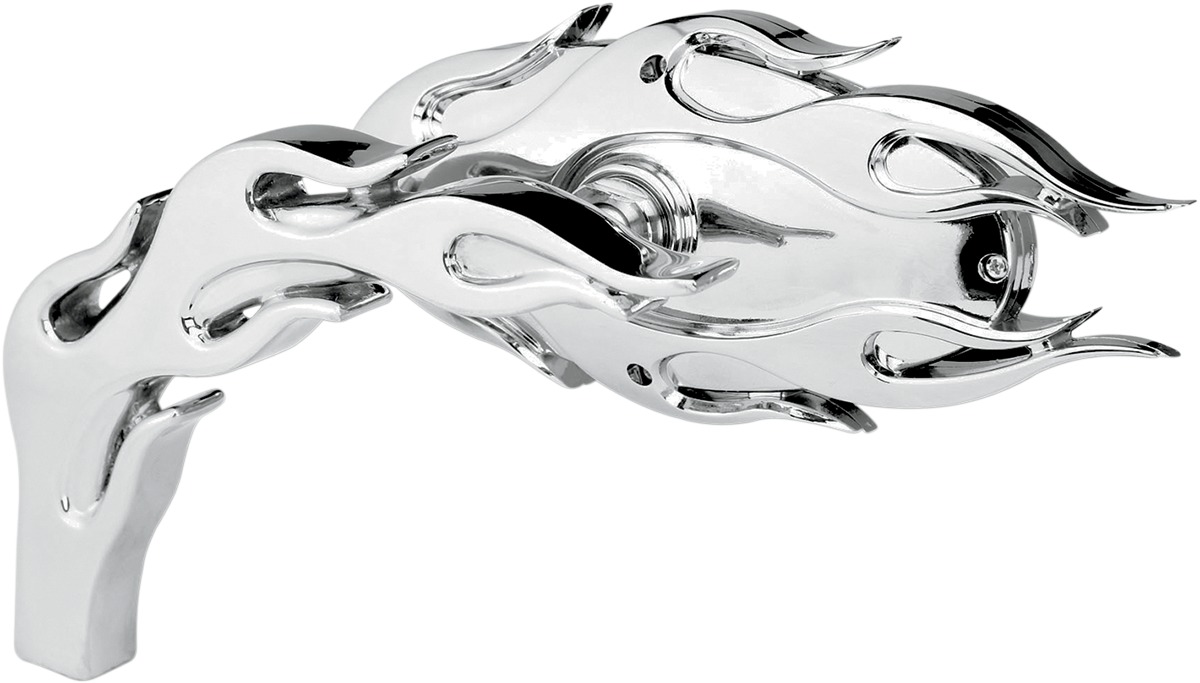 Arlen Ness Chrome Micro Mirrors, Alt. Flamed, Right Side - Click Image to Close