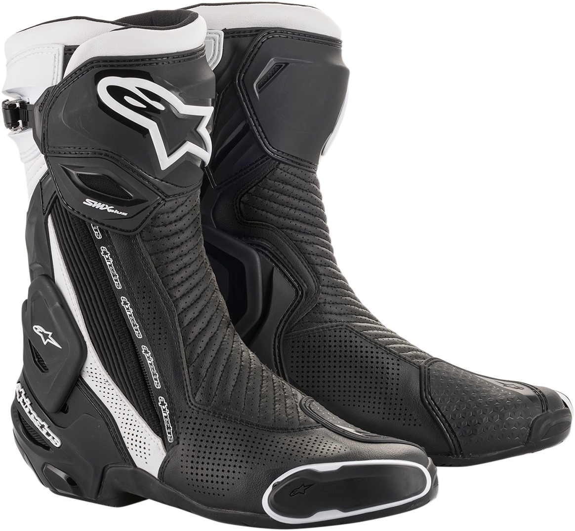SMX Plus Street Riding Boots Black/White US 10.5 - Click Image to Close