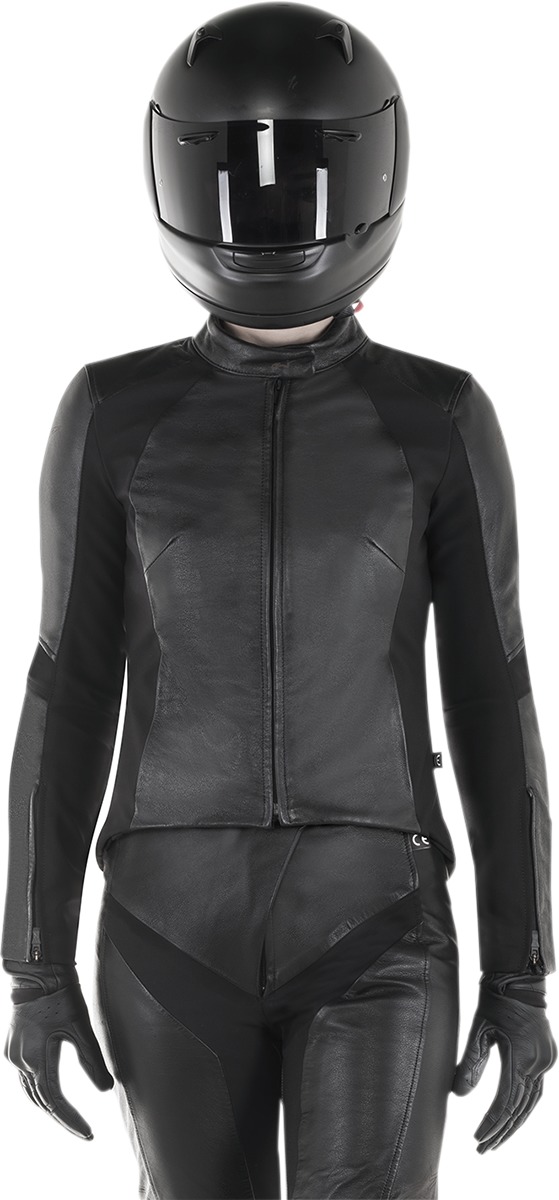 Women's Vika V2 Leather Street Riding Jacket Black US X-Large - Click Image to Close