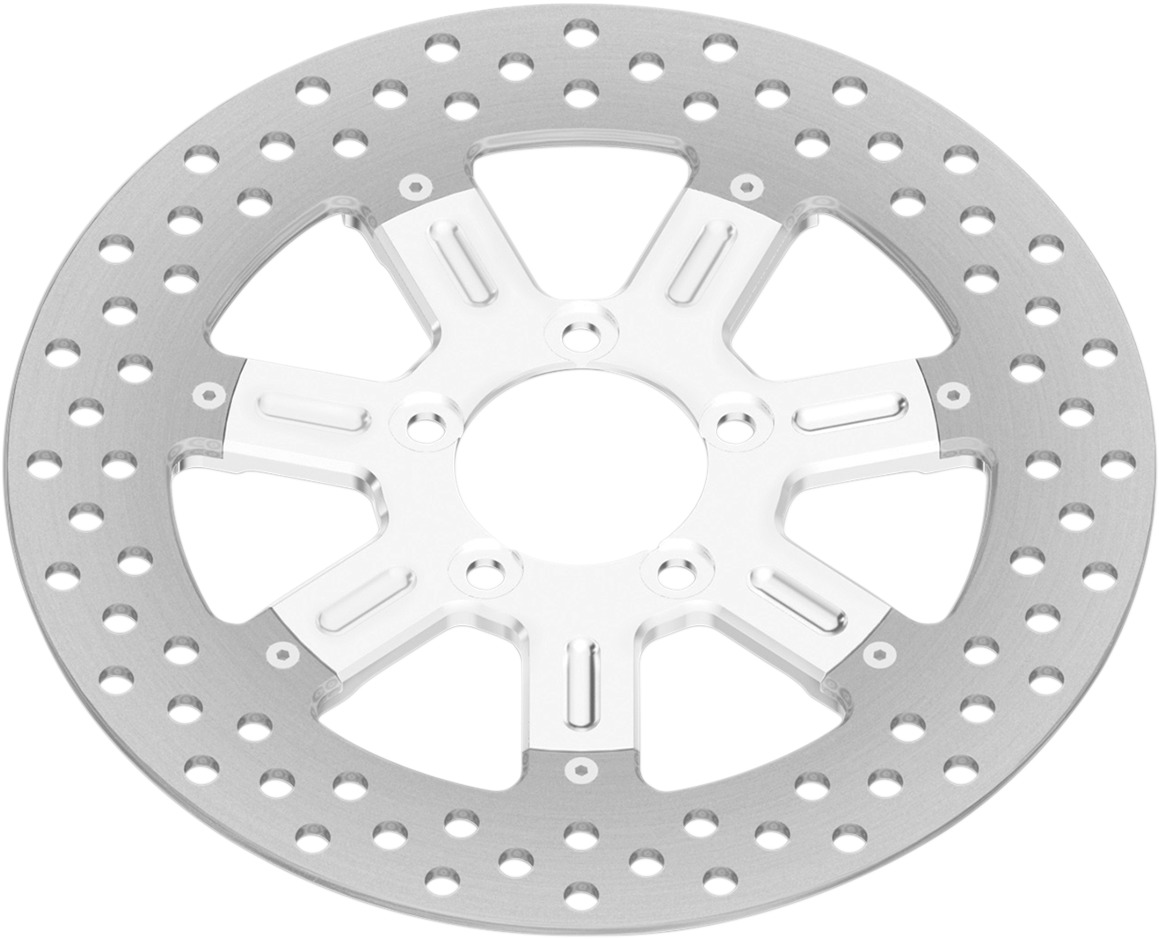 Delmar Floating Front Left Brake Rotor 292mm Chrome - Harley - Click Image to Close