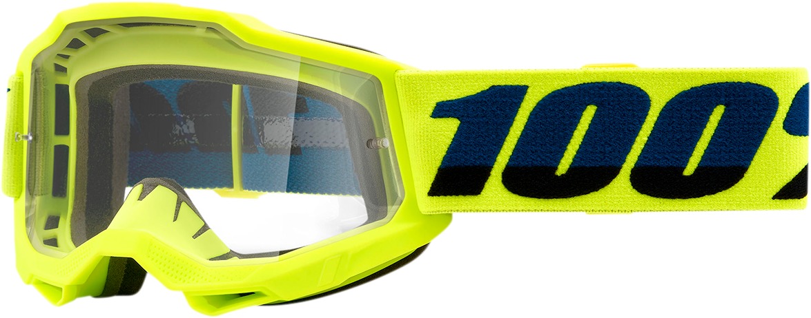 Accuri 2 Youth Fluorescent Yellow Goggles - Clear Lens - Click Image to Close