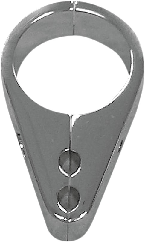 Drag Specialties Dual Cable Clamp 1-1/8 in Chrome Billet Aluminum - Dual cable clamp, chrome, 1-1/8 in diameter - Click Image to Close
