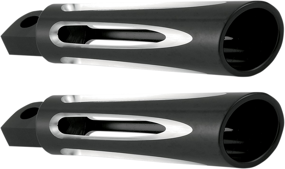 Arlen Ness Deep Cut Foot and Shift Pegs Black Aluminum - Click Image to Close