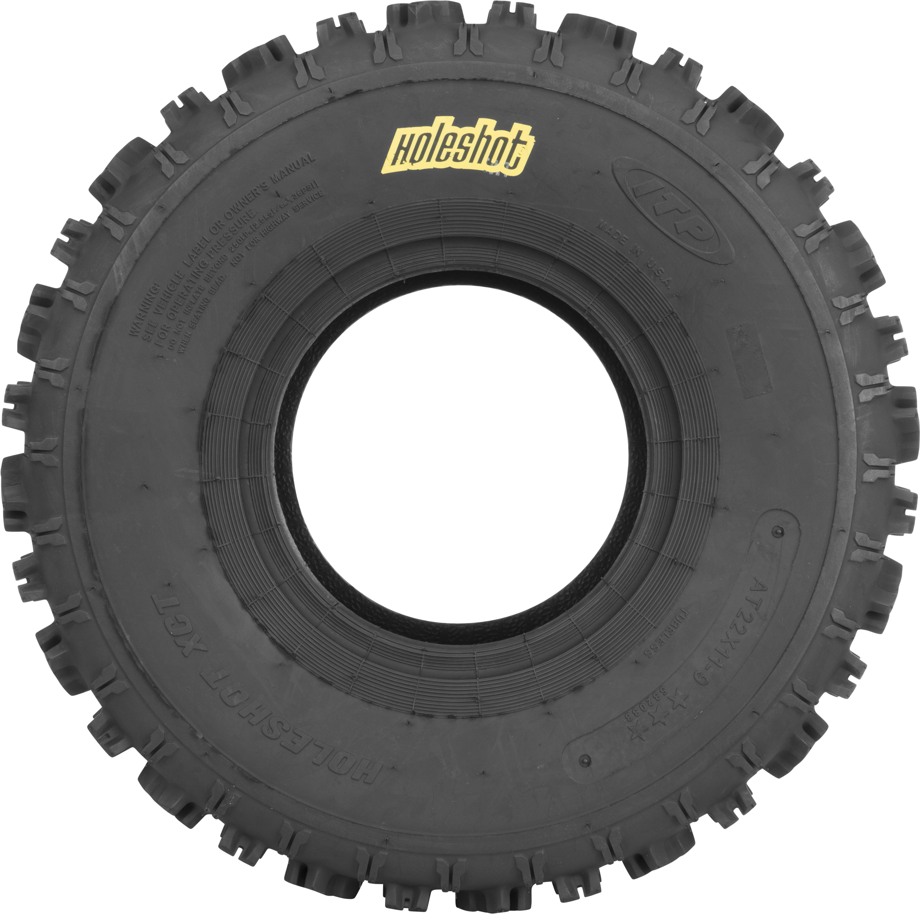 20x11-8 Holeshot Rear ATV Tire, 4 Ply Rated - Click Image to Close