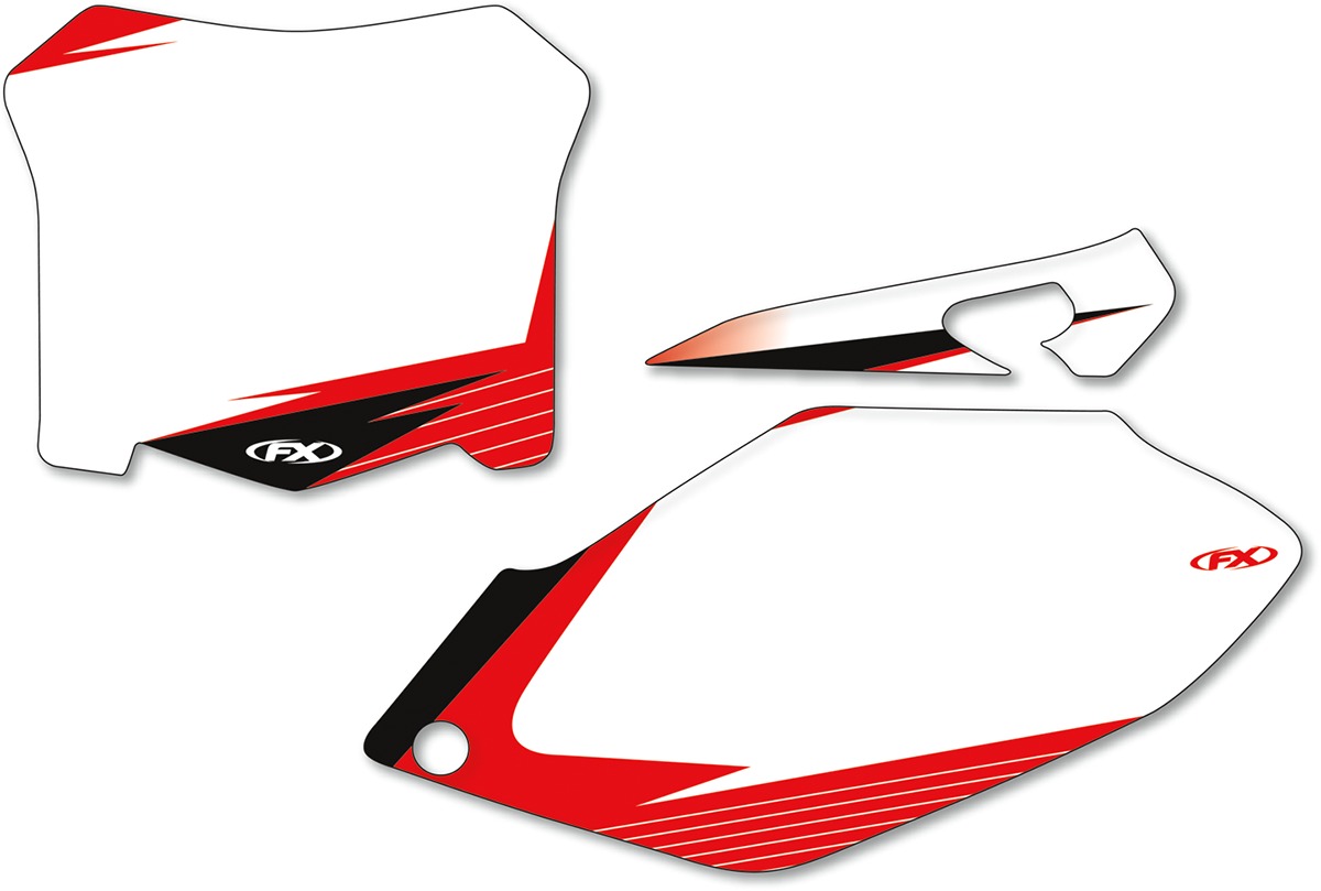 07 Honda CRF450 Factory Effex Pre-Cut Number Plate Background Graphics - White - Click Image to Close