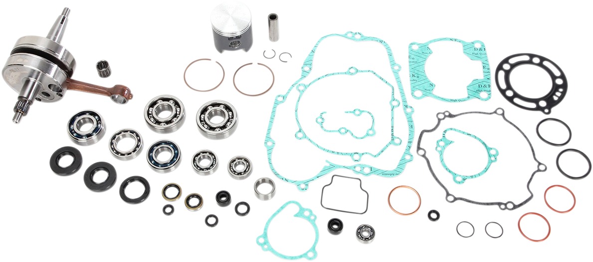 Engine Rebuild Kit w/ Crank, Piston Kit, Bearings, Gaskets & Seals - For 06-13 KX100 - Click Image to Close