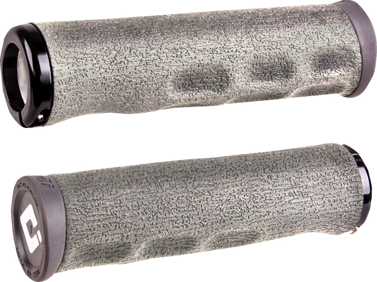 ODI F-1 Series Dread Lock v2.1 Lock-On Grips Gray - Gray lock-on grips for bicycles, pair - Click Image to Close