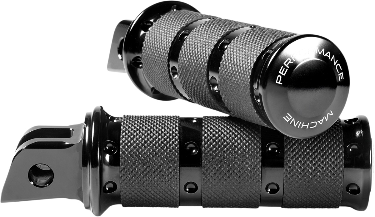 Performance Machine XLS Rider Footpegs - Black Anodized - Click Image to Close