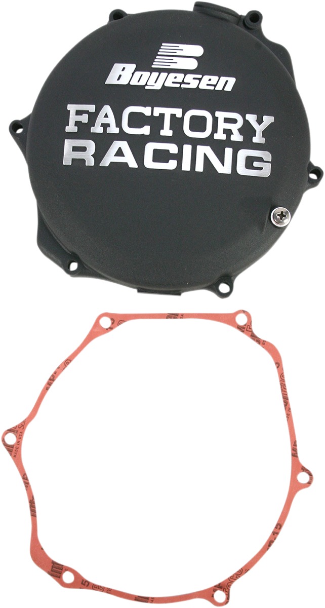 Black Factory Racing Clutch Cover - 10-17 Suzuki RM-Z450 - Click Image to Close