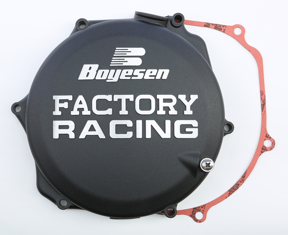Black Factory Racing Clutch Cover - 10-17 Suzuki RM-Z450 - Click Image to Close