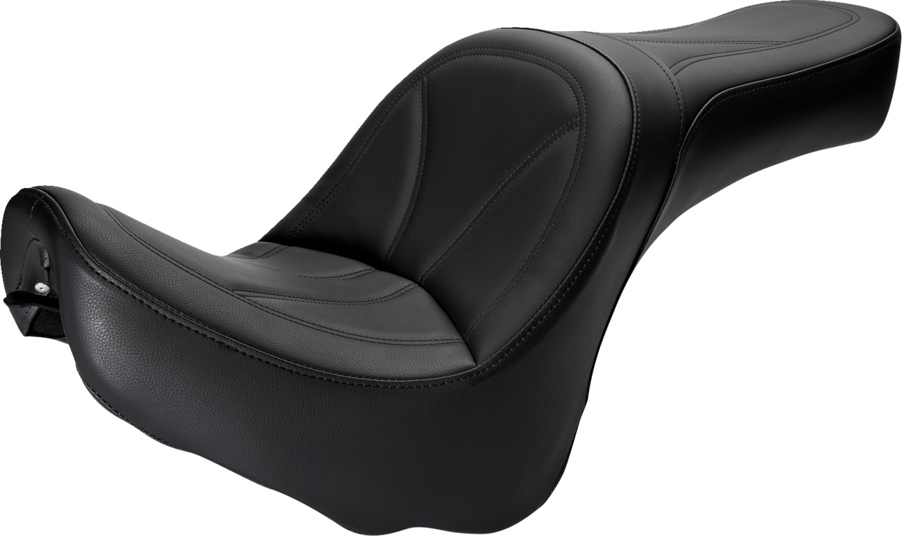 Saddlemen King 2-Up Seat Black For Harley FXSTD/FXSTDI Softail Deuce - 2-up seat for Harley-Davidson FXSTD/FXSTDI Softail Deuce - Click Image to Close