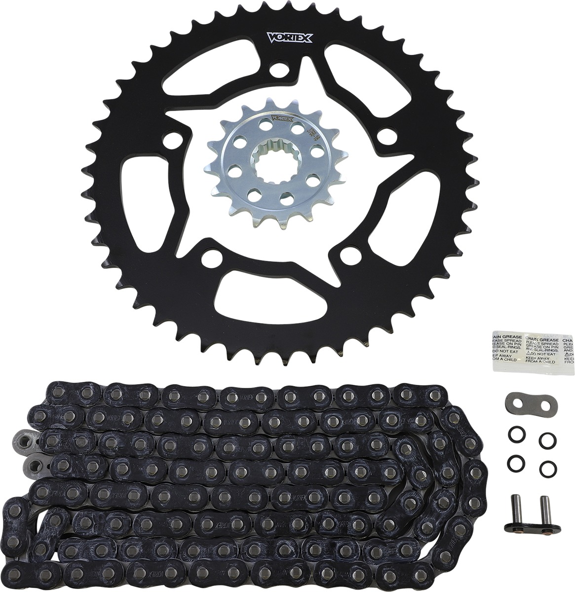 Vortex Chain and Sprocket Kit CK7614 Black For BMW S1000RR - Chain and sprocket kit for BMW S1000RR - Click Image to Close