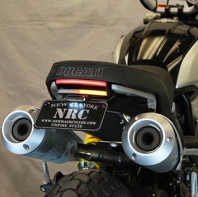 New Rage Cycles Fender Eliminator Kit Black Fits 18-24 Ducati Scrambler 1100 - Click Image to Close
