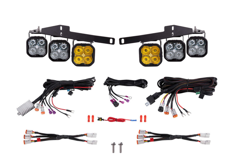 17-20 Ford Raptor SS3 LED Fog Light Kit Yellow Sport - Click Image to Close