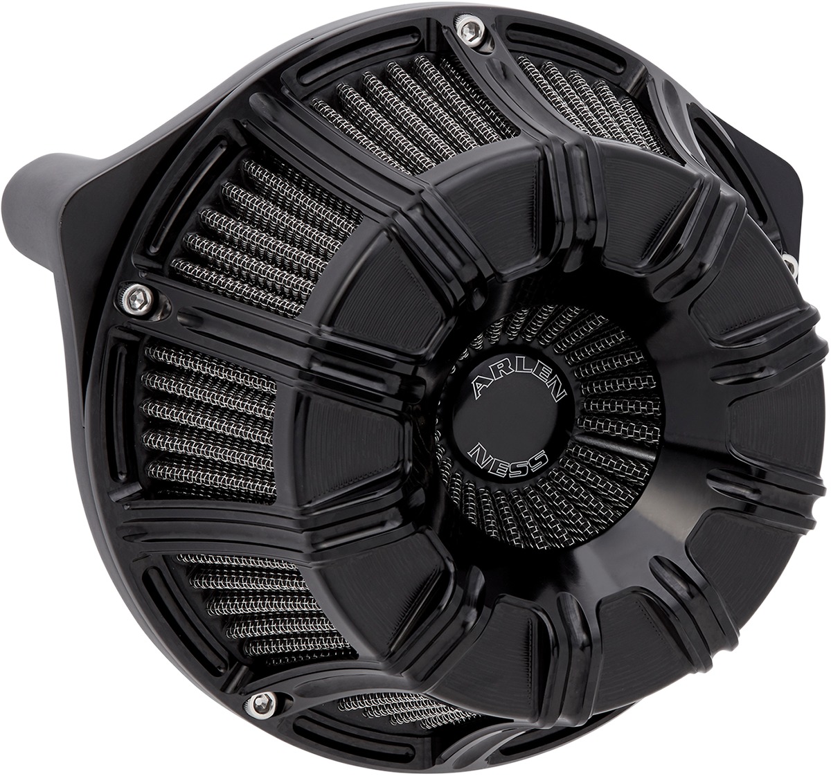 Arlen Ness 10-Gauge Inverted Series Air Cleaner Kit - Black - Click Image to Close