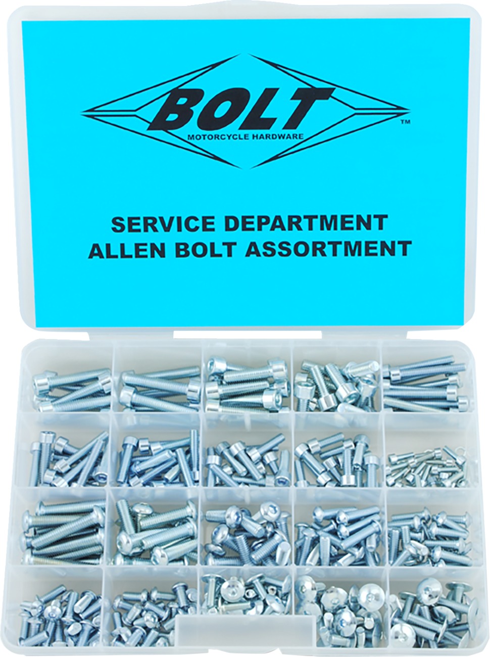 Bolt Allen Head Service Department Assortment Kit 352 Piece - 352-piece Allen bolt kit in organizer, universal fit - Click Image to Close