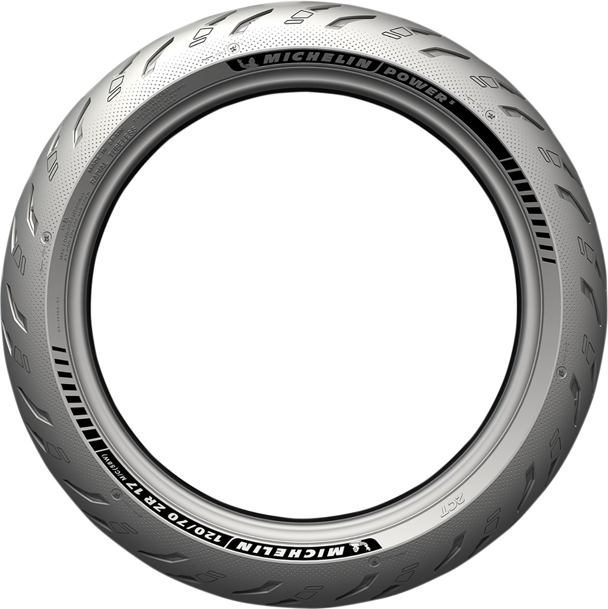 120/70ZR17 (58W) Power 5 Front Motorcycle Tire - Click Image to Close