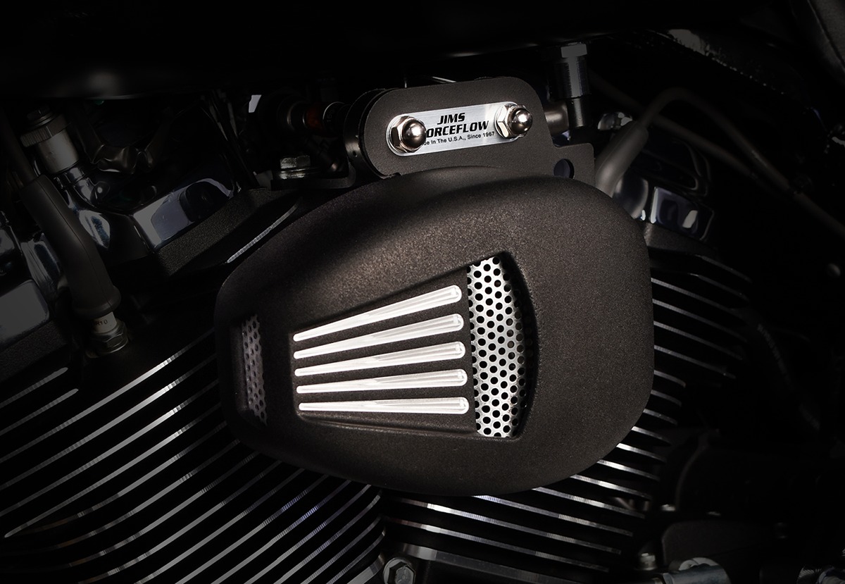 Forceflow Cylinder Head Cooler Black by Jim's For 17-22 HD Softail - Click Image to Close