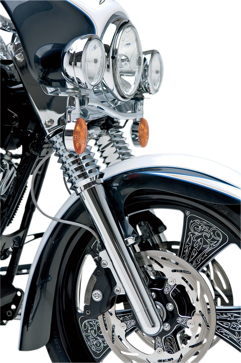 Arlen Ness Hot Leg Fork Legs Chrome Smooth Dual Disc - Click Image to Close