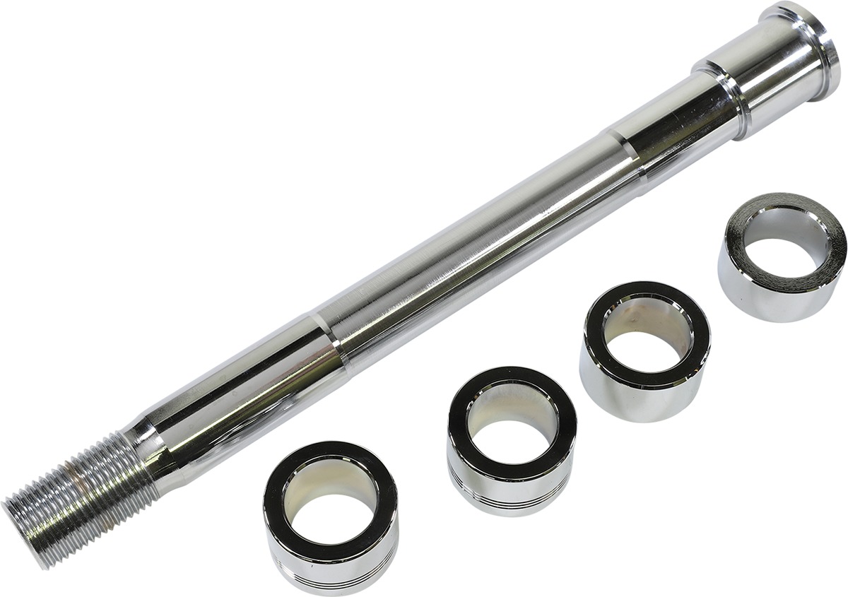 Drag Specialties Front Axle Kit Chrome For Harley Softail Models - Front axle kit for select Harley-Davidson Softail - Click Image to Close