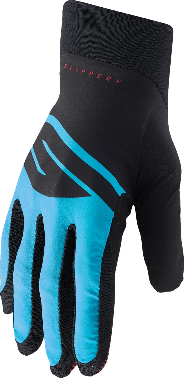 Slippery Flex Lite Gloves Black/Blue Unisex Medium - Lightweight grip gloves in Black/Blue, size M - Click Image to Close