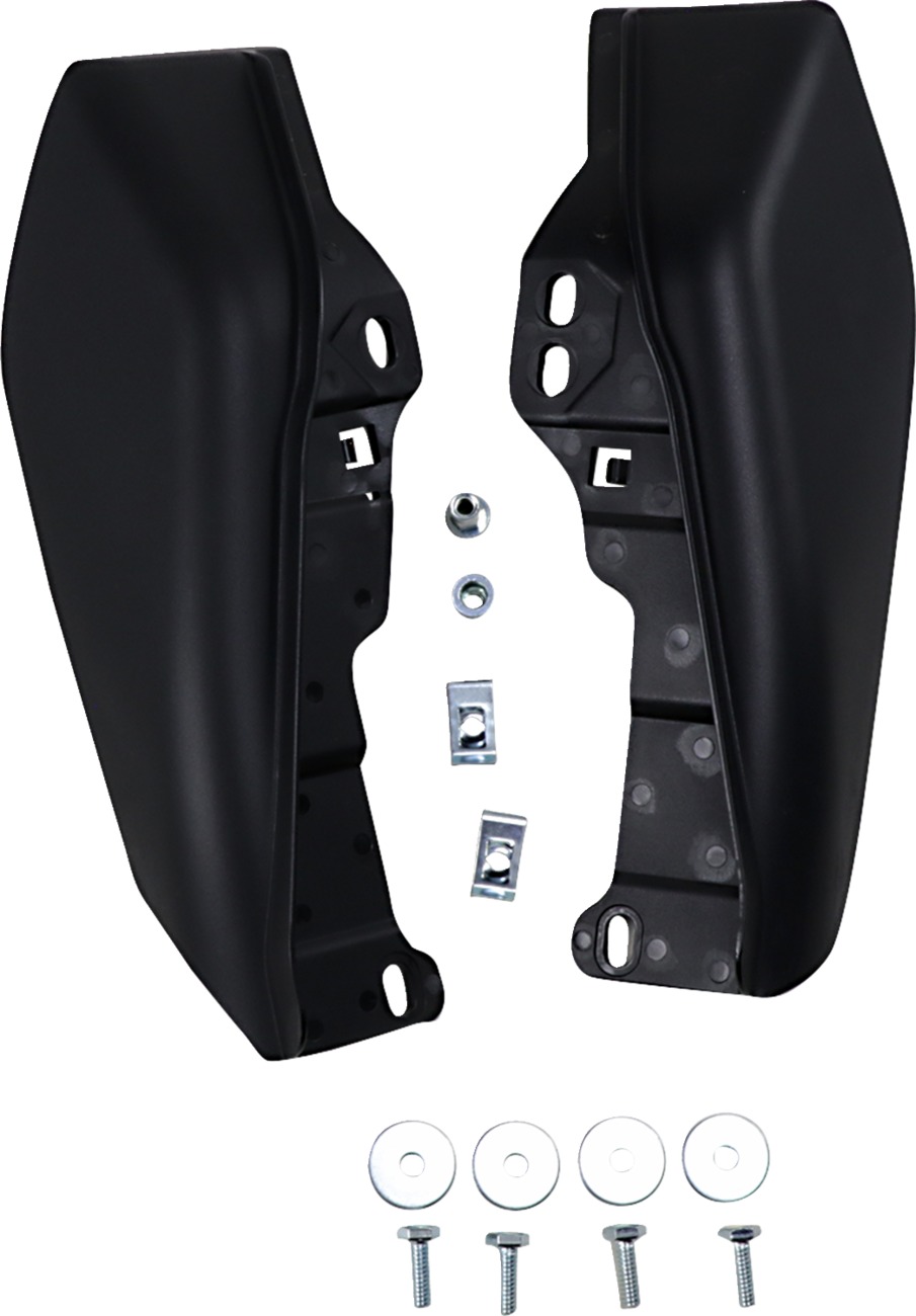 Drag Specialties Frame Mounted Heat Deflectors Black For Harley Touring - Click Image to Close