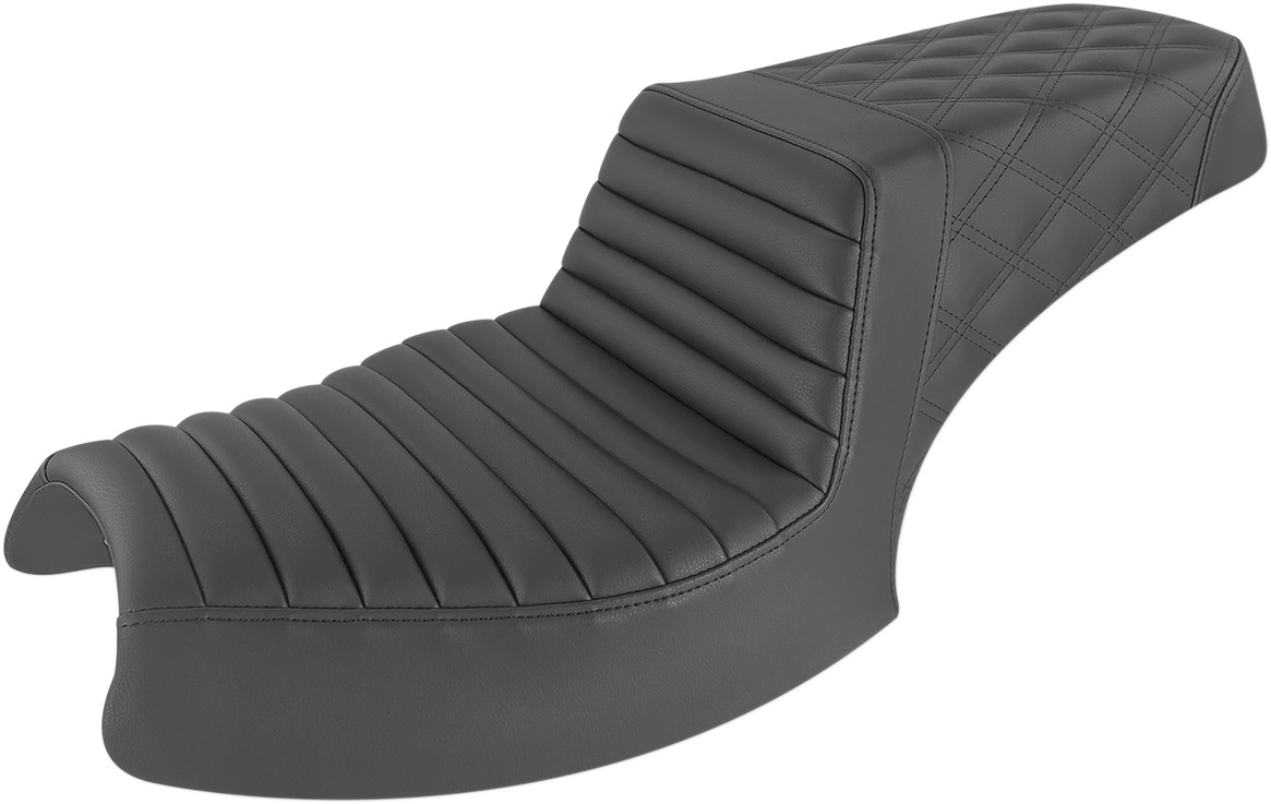 Step-Up Tuck and Roll 2-Up Seat - Black - For 2020 Indian Challenger - Click Image to Close