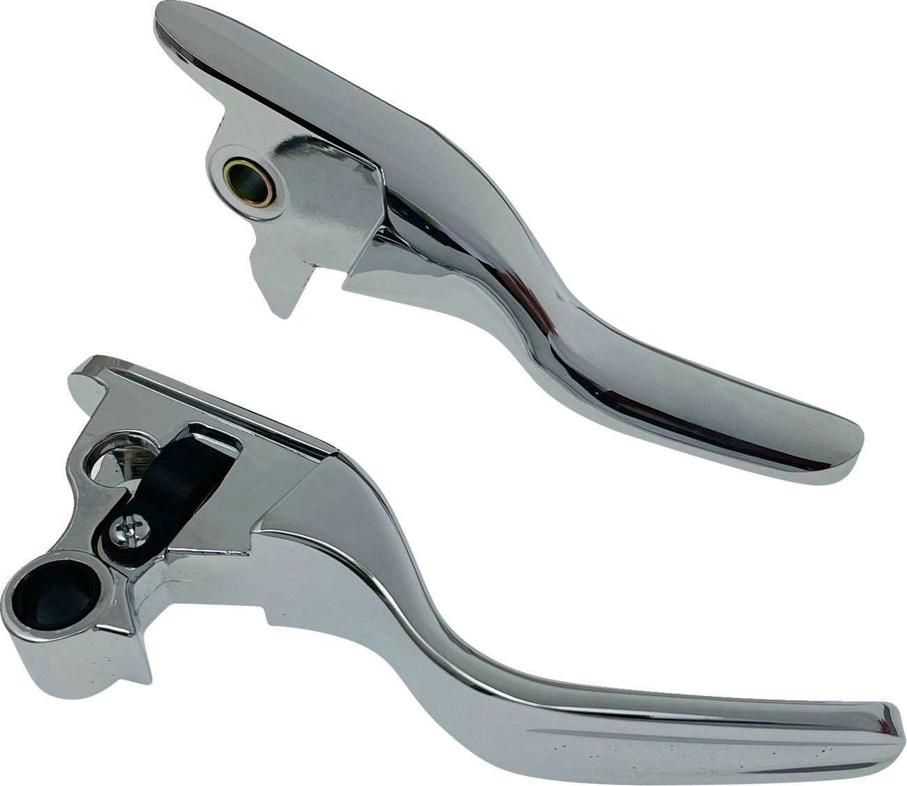 Drag Specialties Short Lever Set Chrome For Harley-Davidson Softail - Short chrome lever set For Harley-Davidson Softail - Click Image to Close
