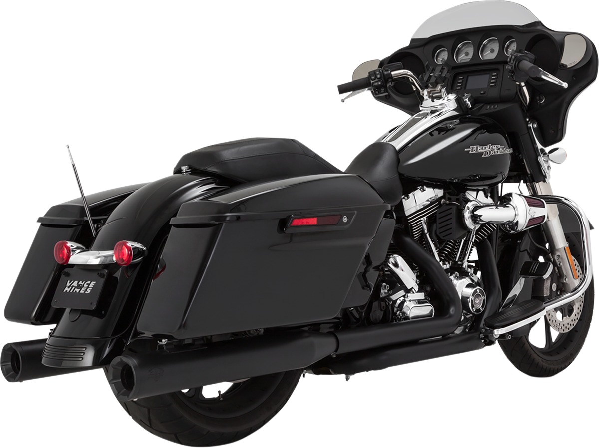 Eliminator 400 Dual Slip On Exhaust - Black - 95-16 HD Touring - Click Image to Close