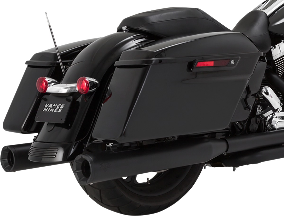 Eliminator 400 Dual Slip On Exhaust - Black - For 95-16 HD Touring - Click Image to Close