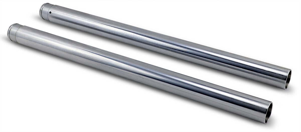 Drag Specialties Fork Tubes Chrome 41mm For Harley-Davidson Models - 41mm chrome fork tubes For Harley-Davidson models - Click Image to Close