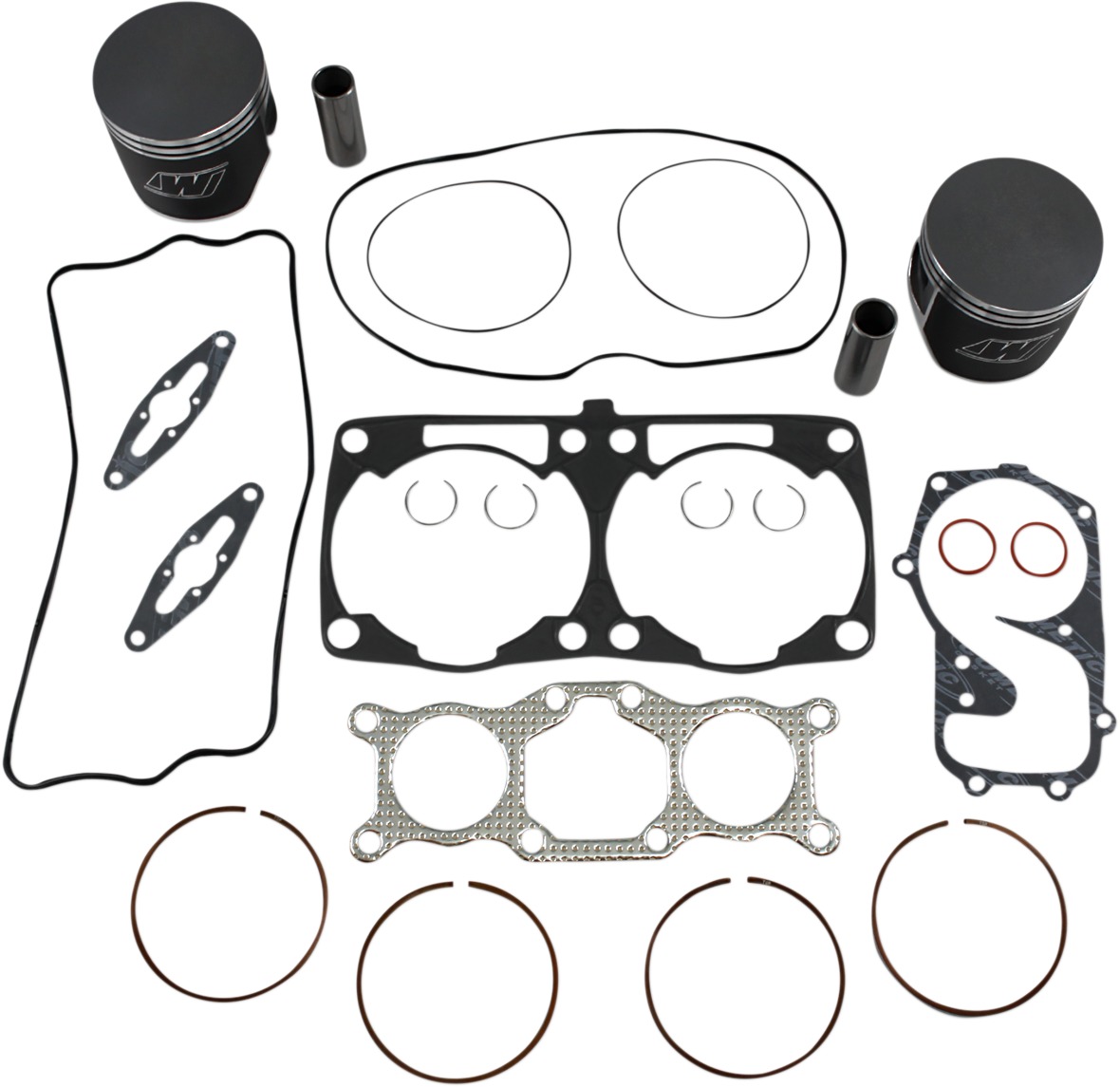 Wiseco Pro-Lite Piston Kit Polaris 800 CFI 85.00mm Bore - Complete top end kit for Polaris 800 CFI models - Click Image to Close