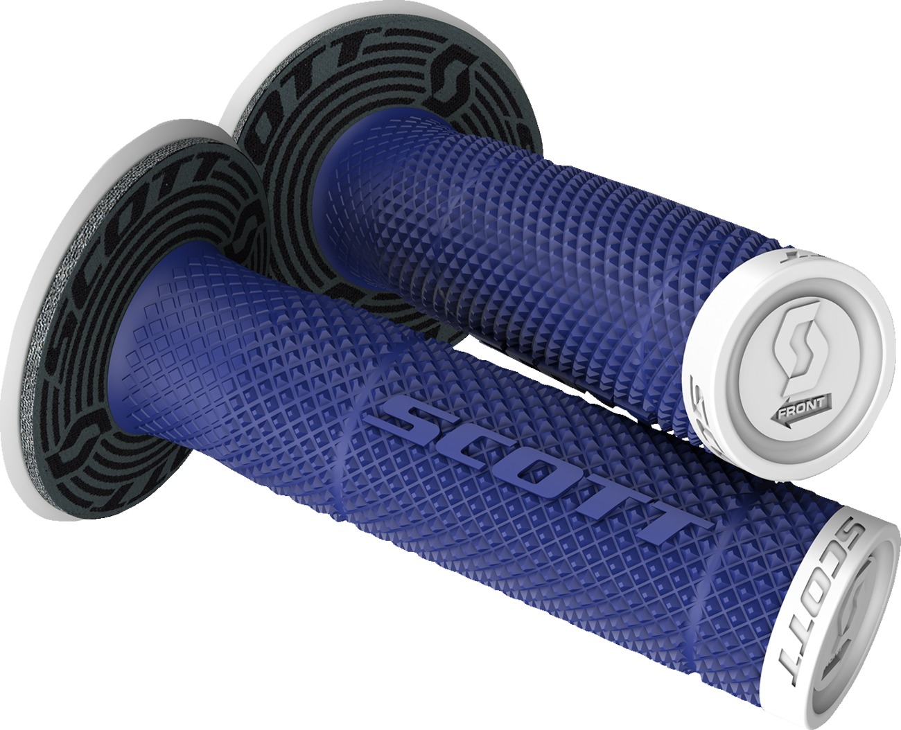 Scott SX II Grips White/Blue - Click Image to Close
