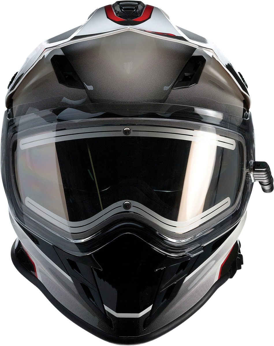 Range Bladestorm Dual-Sport Snow Helmet 2X-Large - White/Black/Red - Click Image to Close