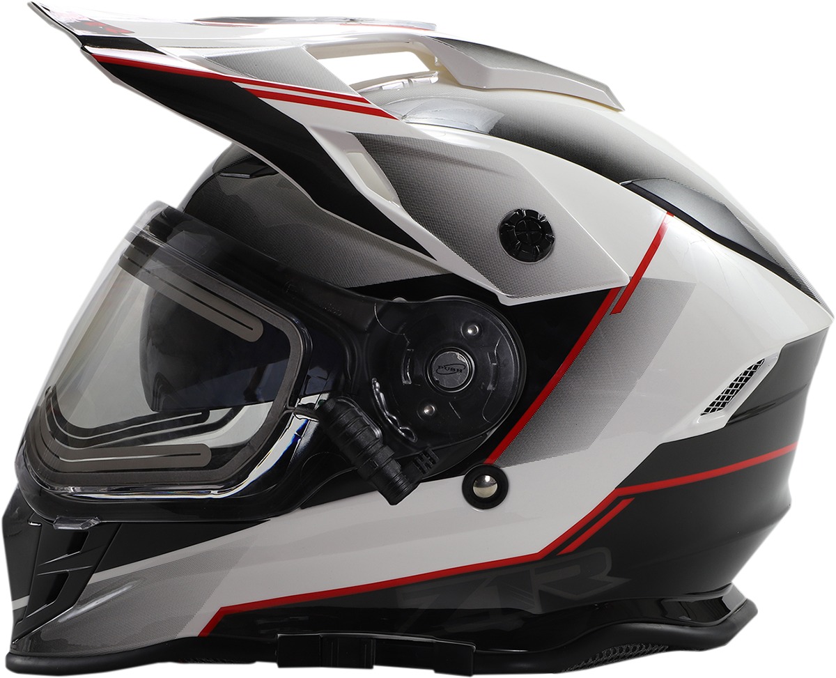 Range Bladestorm Dual-Sport Snow Helmet Medium - White/Black/Red - Click Image to Close
