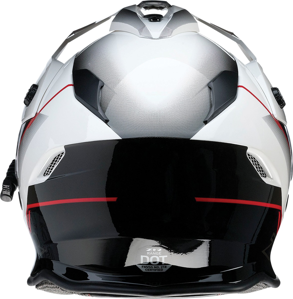 Range Bladestorm Dual-Sport Snow Helmet Medium - White/Black/Red - Click Image to Close