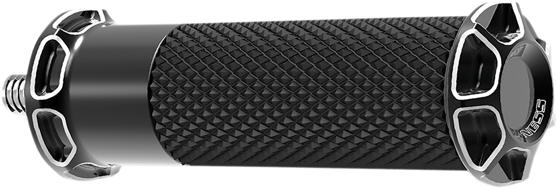 Arlen Ness Black Fusion Foot and Shift Pegs - Beveled Design - Click Image to Close