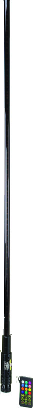 QuadBoss 4Ft Smoked Single Whip Light with Remote and Flag - Click Image to Close