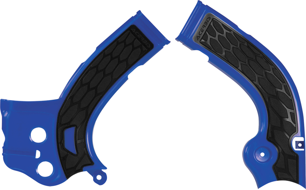 X-Grip Frame Guards Blue/Black - For 14-16 Yamaha YZ250F 14-15 YZ450F - Click Image to Close