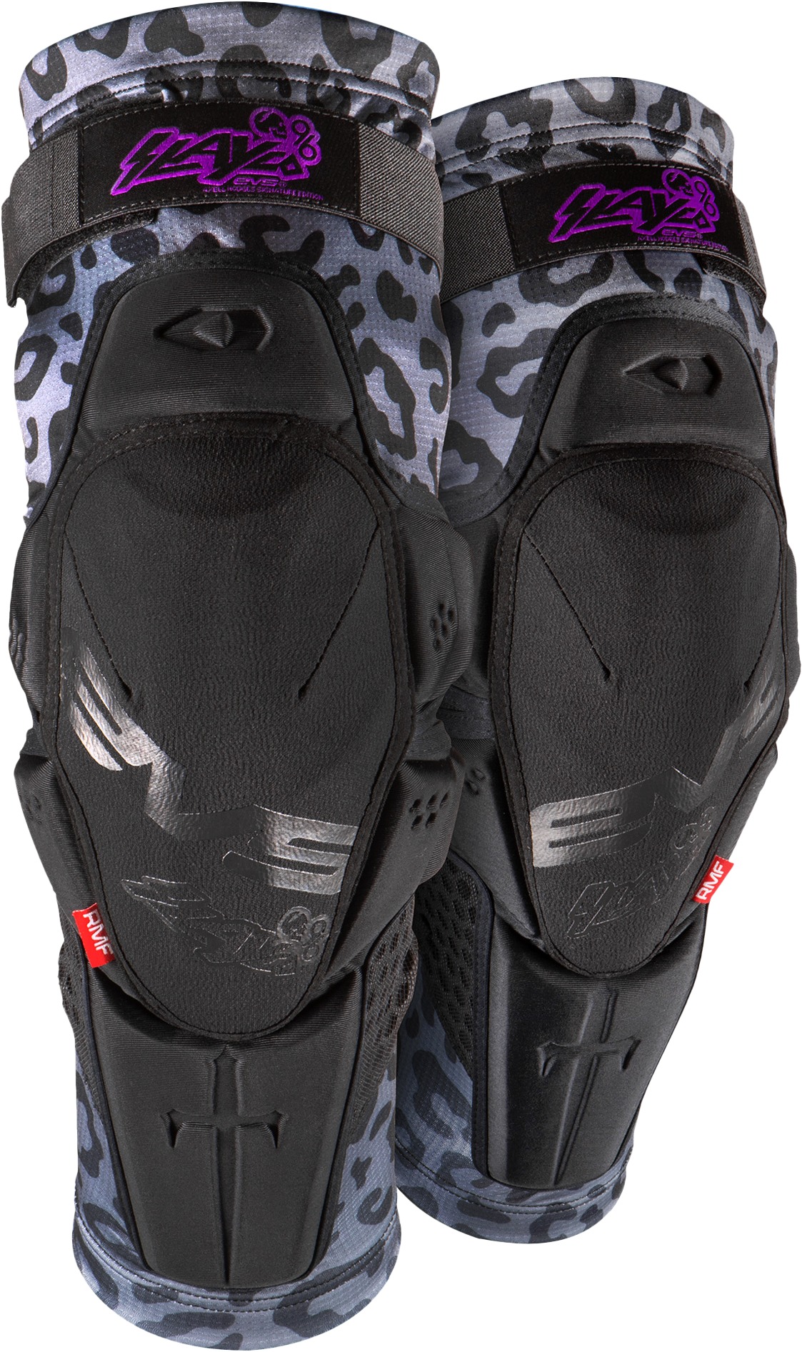 EVS Slayco96 Knee Guard Ghost/Leopard L/XL - Ghost/Leopard Knee Guards - Large/XL - Click Image to Close