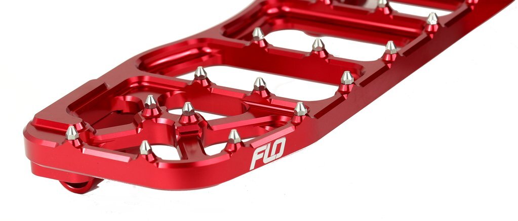 FLO Motorsports V5 Floorboards Red For Harley Touring Models - Red V5 floorboards for Harley Touring models - Click Image to Close