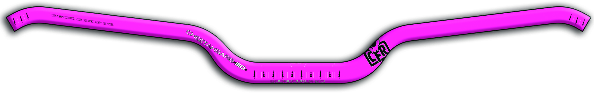 Boondocker 2.0 1-1/8" Tapered Handlebar Pink - Click Image to Close