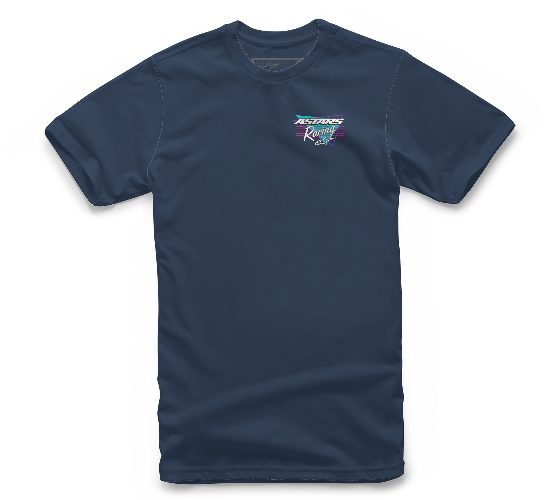 Alpinestars Racing Tri Tee Navy Small - Short sleeve navy tee, size small - Click Image to Close