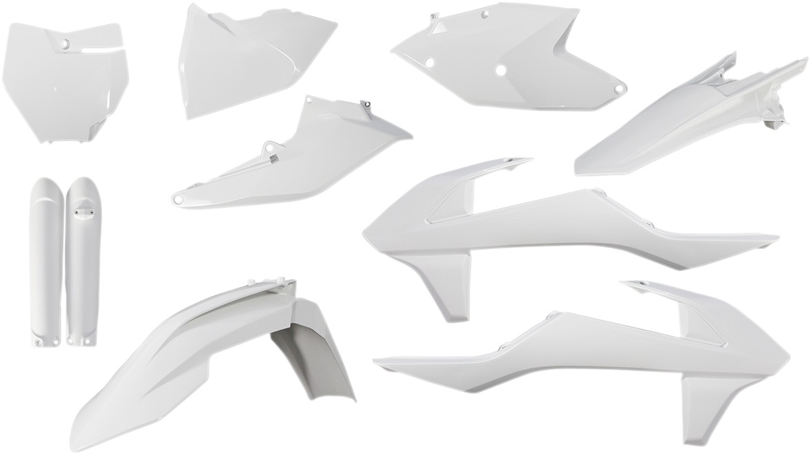 Full Plastic Kit - White - Fits Many 16-18 KTM 125-450 - Click Image to Close