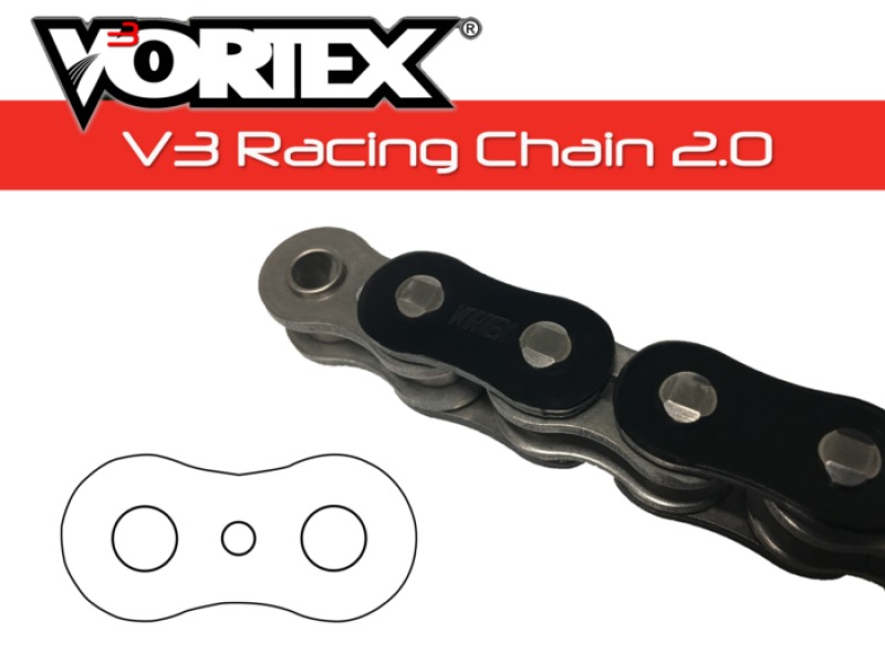 Vortex Racing V3 2.0 520RX3-180 X-Ring Chain Black 180 Links - X-Ring chain, 180 links, black - Click Image to Close