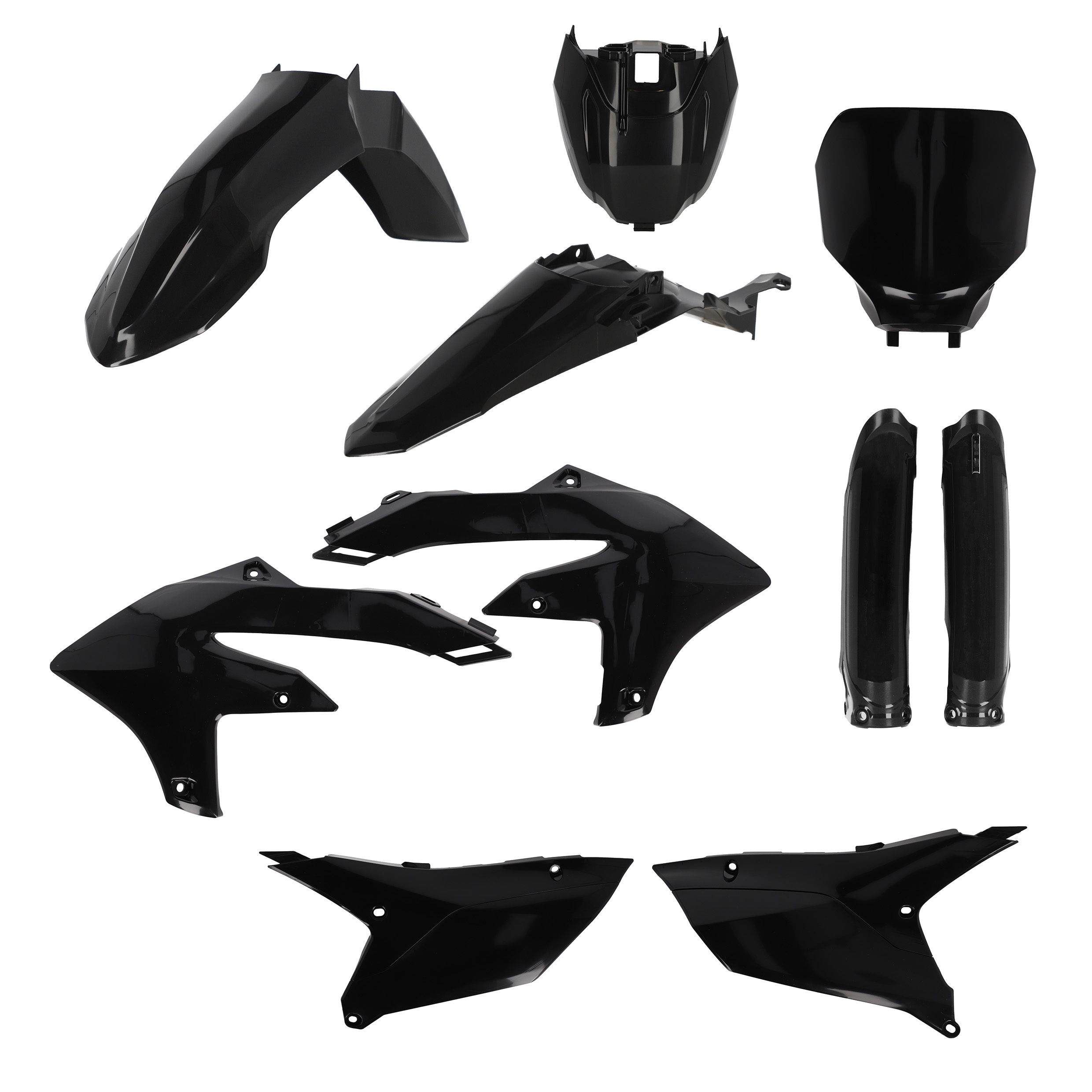 Acerbis Full Plastic Kit Black For Yamaha YZ250F YZ450F YZ450FX - Black plastic kit for 2024 YZ250F/23-24 YZ450F/FX - Click Image to Close