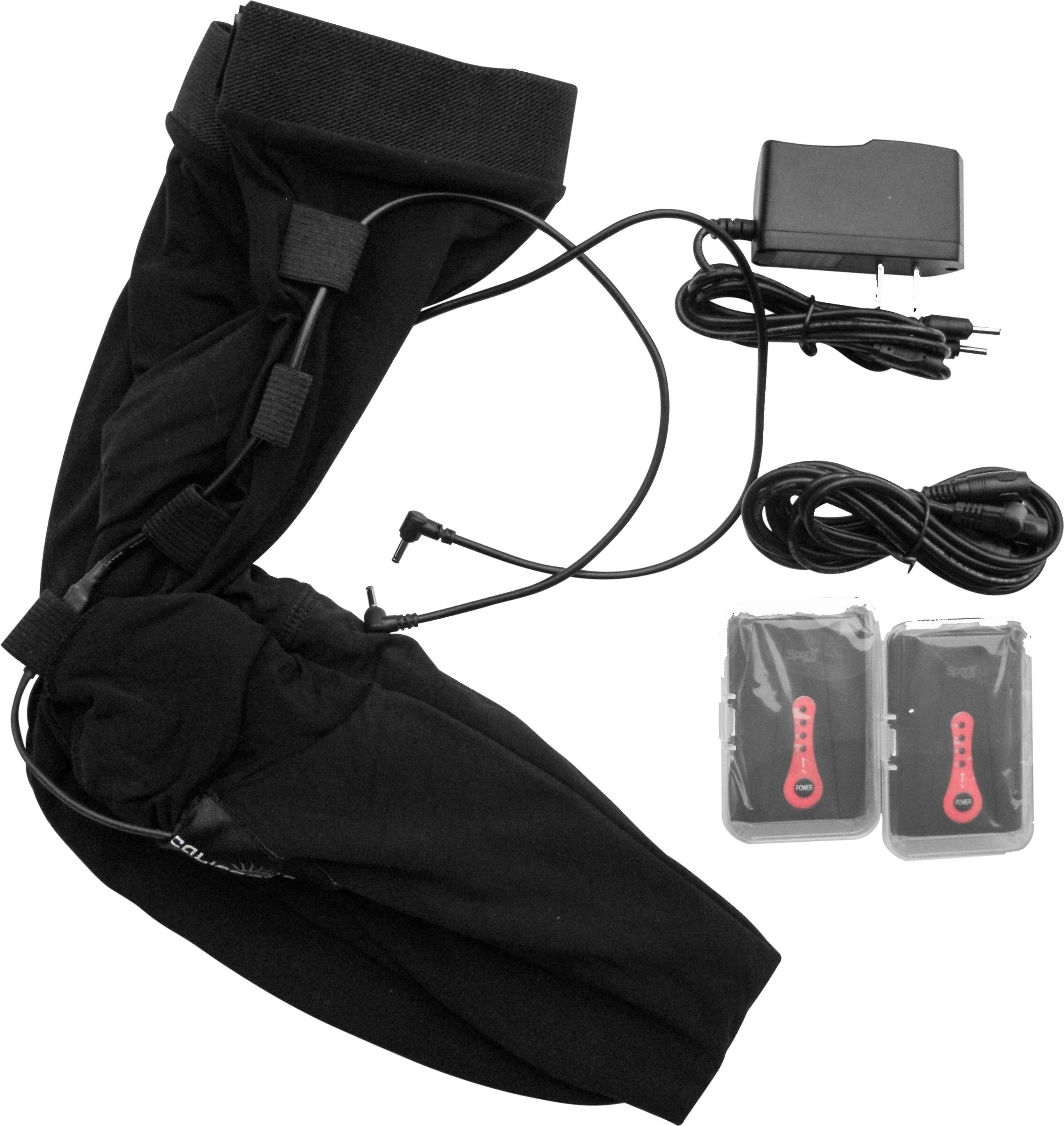 7V Heated Lithium-Ion Battery Sock Liners Y Harness Black Medium - Click Image to Close