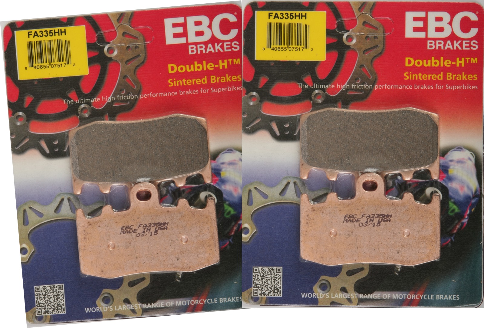 Sintered Double-H Brake Pads Front Set - Click Image to Close