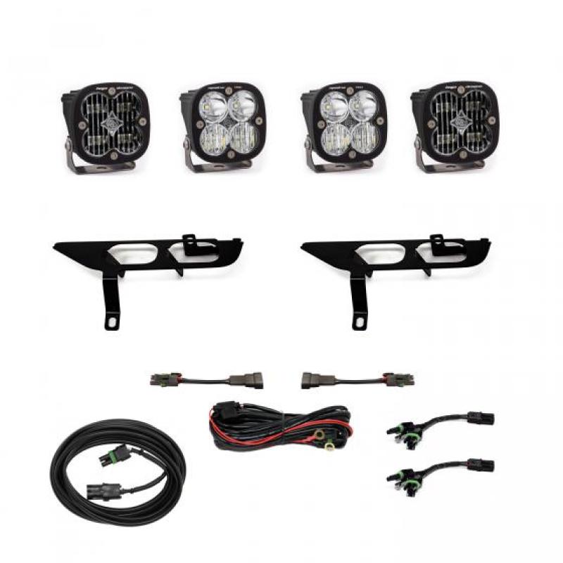 Baja Designs Fog Pocket Light Kit SAE Clear Squadron Pro DC Fits 2021+ Ford F150 - Click Image to Close
